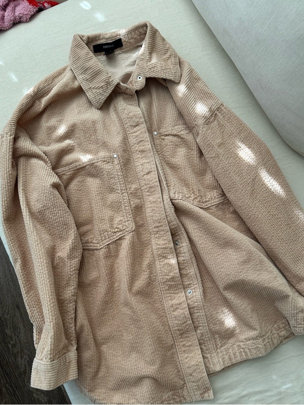 Corduroy oversized button up